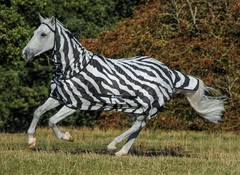 Bucas Buzz Off Fly Sheet – Full Neck – Zebra – Size 75/140/6’3 – Brand New