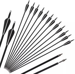 12Pcs 28″ Mixed Carbon Arrows SP500 Archery Target Practice Compound Recurve Bow