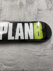 New Plan B Logo Skateboard Deck Black White Green Street Skate Art Graphic 8.25