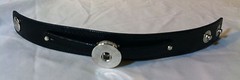Leather SNAP BRACELET Horse Snap CHESTNUT HORSE Black Purple Sft Whte *BUBBLES*