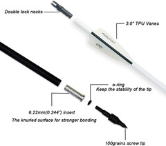 30Inch Carbon Arrow Fluorescence Color Targeting and Practice and Hunting Arr…