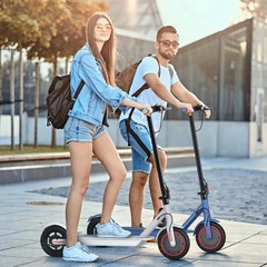 AOVOPRO White 350W 8.5′ Foldable Electric Scooter for Adults & Teens 21Miles