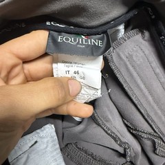 Women’s Size IT46 Grey Equiline Knee Patch Horseback Riding Breeches