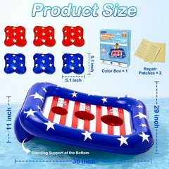 Inflatable Pool Cornhole Game Fun Water Toys for Kids & Adults Summer Party
