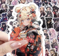 30Pcs Random Cool Cute Gothic Anime Girls Cartoon Waterproof Stickers