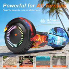 Commugo Hoverboard Off Road Self Balancing Scooter w/ Bluetooth Speakers UL 2272