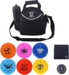 Disc Golf Set with 6 Discs and Mini Disc and Starter Disc Golf Bag