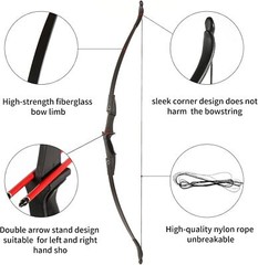 30/40Lbs 57in Takedown Recurve Bow Archery Right Left Hand for Target Hunting