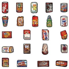 30Pcs Random Funny Wacky Food Spoof Snack Drink Graffiti Waterproof Stickers