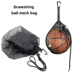Lightweight Drawstring Backpack Small Hang Bags Portable Football Basketball Mes