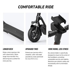 NIU K100F Electric Scooter for Adult – w/Suspension, Foldable Handlebar, Peak