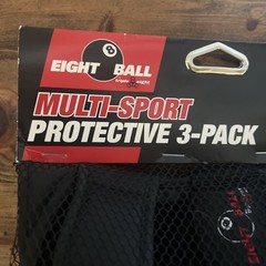 Eight Ball Multi Sport Pad Set 3-Pack Knee Elbow Wrist Protection Youth 14+