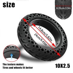 60/70-6.5 Scooter Tire Tubeless: 10×2.50 Solid Tire Replacement for Hover 1 A…