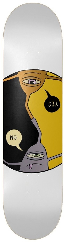 Toy Machine Yes / No Symmetrical Twin Tail 8.25 Skateboard Deck
