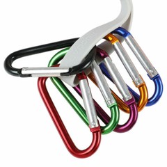 50/100x 2″/3″ Aluminum Carabiner D Shape Spring Clip Key Hook Keychain Buckle