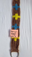 HANDWOVEN MOHAIR WESTERN HORSE CINCH BROWN YELLOW BLUE RANCH TACK