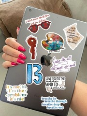 100Pcs Music Lyric Stickers for Fans Adult,Popular Singer Ablums Muticolor