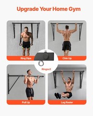 Pull Up Bar,50 in Width Wall Mounted Pull Ups,Adjustable Depth 22″or 30″from Wal