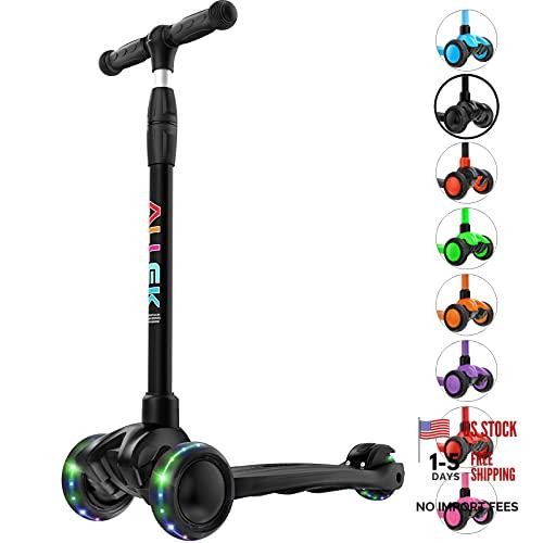 Kick Scooter B03 – Lean ‘N Glide 3-Wheel Push Scooter – Extra Wide Black
