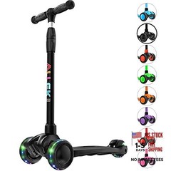 Kick Scooter B03 – Lean ‘N Glide 3-Wheel Push Scooter – Extra Wide Black