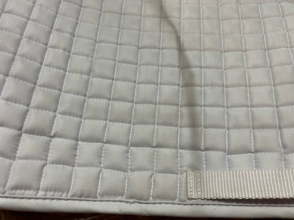 Dover Horse Saddle Pad- Dressage, White, Square