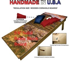 Cornhole Mountainous Rocky Landscape Boards BEANBAG TOSS GAME w Bags Set