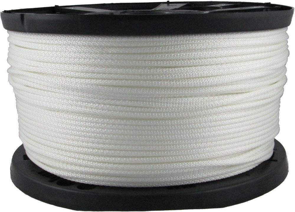 3/16 Inch Dacron Polyester Rope – 1000 Foot Spool | Solid Braid – Industrial Gra