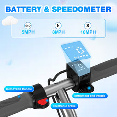 Kids Kick Scooter Foldable 3 Speed LED Lights Ages 6+ Adjustable Handlebar ME1
