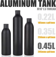 0.45L 4500Psi Air Tank High Compressed Gas Cylinder Bottle Paintball PCP