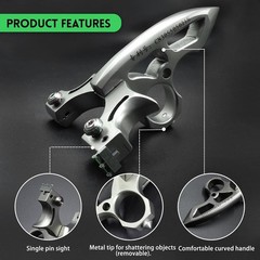 HBG Professional Stainless Steel Slingshot with Sight for Adults High Velocity S