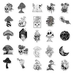 50 Pack of Mushroom Gothic Stickers for Laptop/Water Bottle/Phone Case Decals
