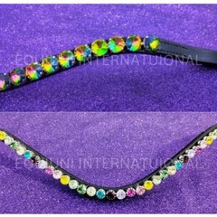 Top Quality Browbands in Two Different Multicolored genuine leather Browband