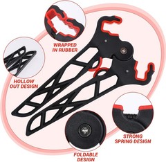 Folding Bow Stabilizer Stand with Removable Bipod for 4″, Black and red