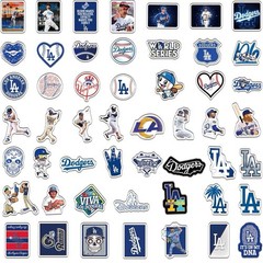50 pcs LA DODGERS Laptop Skateboard doodle Waterproof Sticker