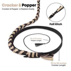 Cow Hide Leather Bullwhip 04 Feet Long 08 Plaits Indiana Jones Whip