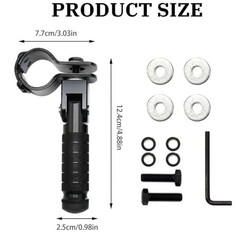 M8 Motorcycle Foot Pegs 90 Degree Foldable Footpegs CNC Anti-Skid Black