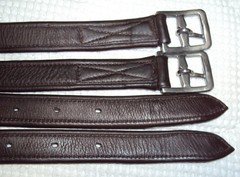 OVATION Stirrup Leathers- LINED – Quality Brown Leather – 1″ x 55″ – GREAT