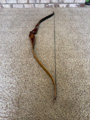 Handmade Antique Wood Long Bow 58”- Herters Recurve Bow