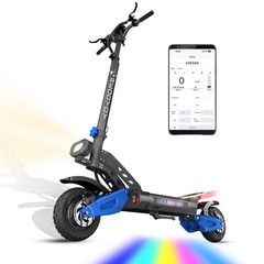 5000W Adults Electric Scooter 50MPH 55Mi Range, 10.5″ Off-Road + Steering Damper