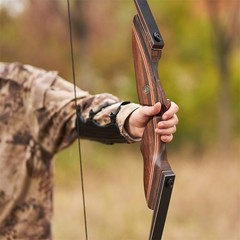 60» 25-60lbs Takedown Recurve Bow Wooden Riser Archery Hunting Bow Arrows Shoot