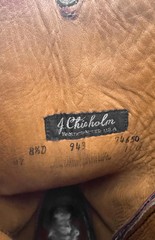 J. Chrisholm Black Cherry Red Leather Cowboy Boots, Men’s Sz. 8.5D