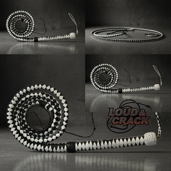 Cow Hide Leather Bullwhip 06 Feet Long 04 Plait Bull White Whip Indiana Jones