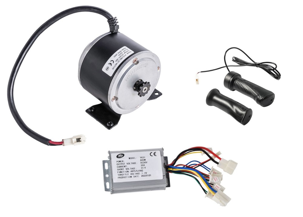 Electric Motor Kit Over Volt 500W 36V Currie XYD-6B2 w Controller and Throttle