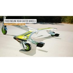 PowerWing Caster Scooter Silver/Green DLX Standard Packaging
