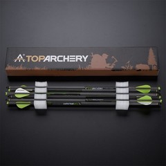 6/12pcs .006 20″ Pure Carbon Crossbow Bolts Arrows 385 Grain Archery Hunting USA