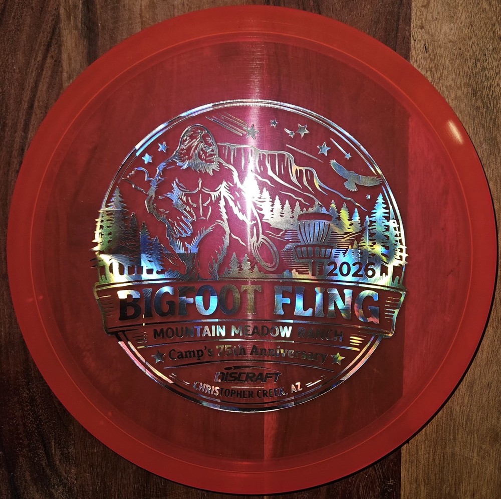 Discraft Crystal Z Zone 176g Big Foot Fling Luster Crystal Pink Silver Foil