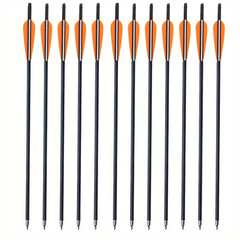 12Pcs 20 INCH Crossbow Bolts OD 8.8mm Carbon Crossbow Archery Arrows Screw Tips