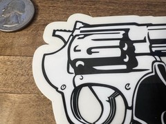 Vintage Cliche Skateboards American Icon Pistol sticker HUF Palace Marc McKee