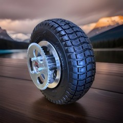 9×3.5 Rear Wheel Assembly Include Tire Tube Rim Sprocket Bearing