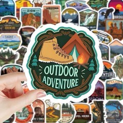 30Pcs Random National Park Outdoor Nature Camping Waterproof Hiking Stickers